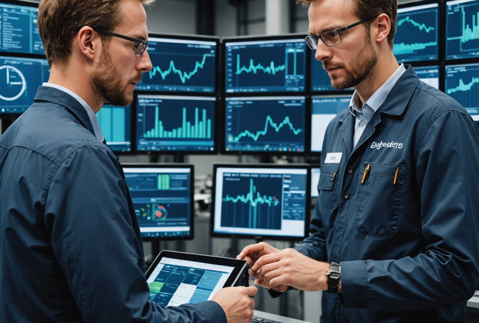 Engineers at SCADA control room